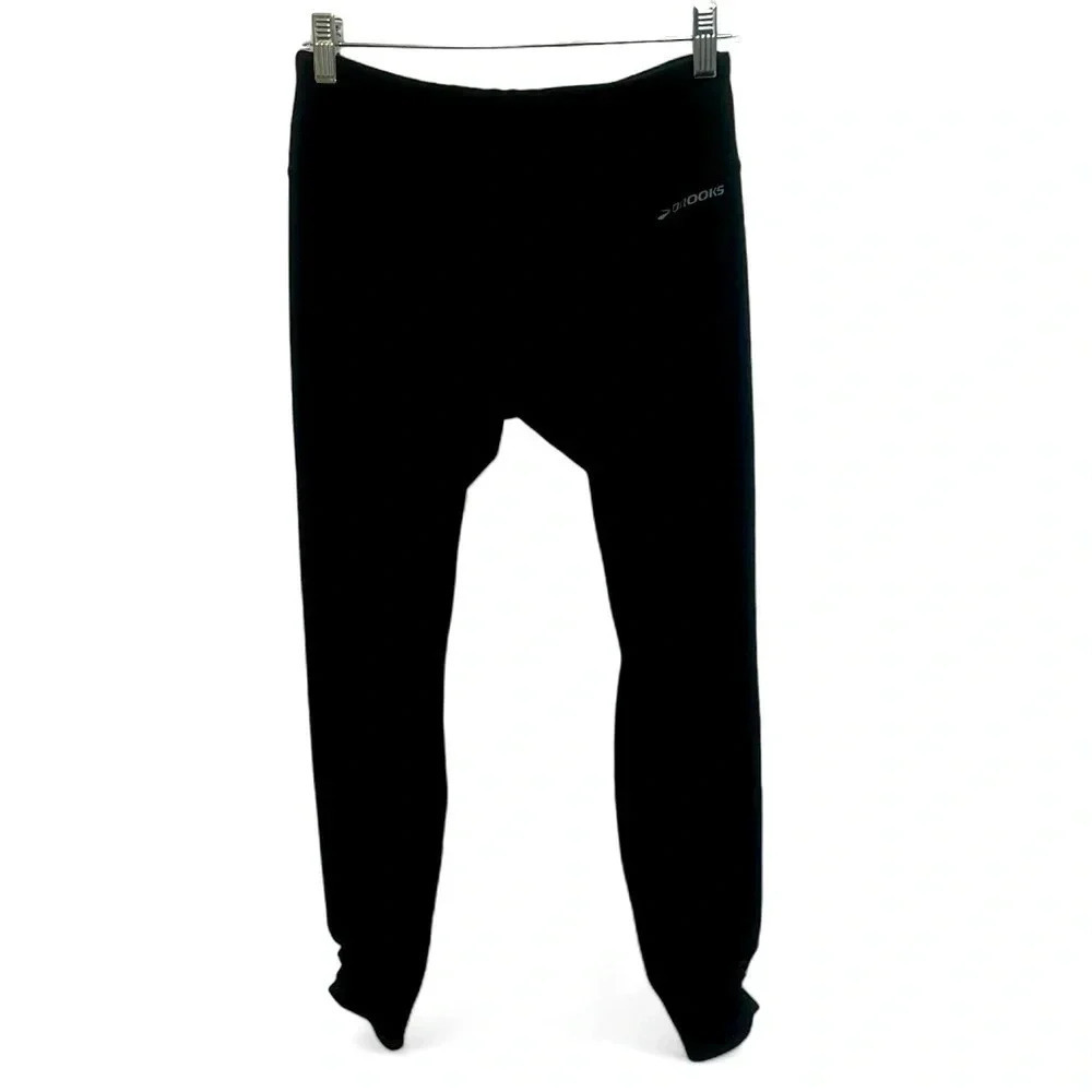 Brooks Greenlight running tights with gathered hem & 2 waist pockets size small